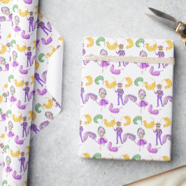 Papel De Presente Watercolor Mardi Gras Party