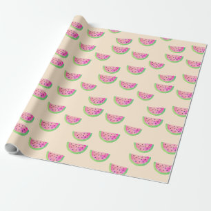 Papel De Presente Watercolor Melancias