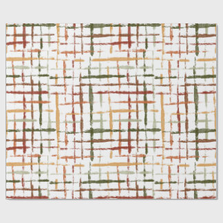 Papel De Presente watercolor plaid pattern with chaotic lines