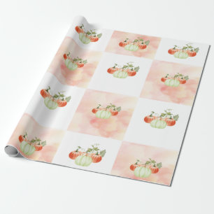 Papel De Presente Watercolor Pumkins