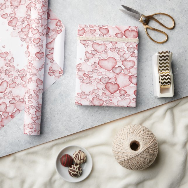 Papel De Presente watercolor seamless pattern featuring numerous sof (Artesanato)