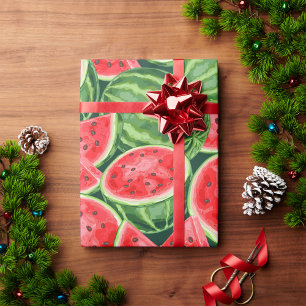 Papel De Presente Watermelon Slices Wrapping Paper