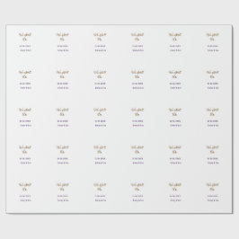 Papel De Presente We still do brown pink name date year boho retro s