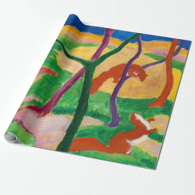 Papel De Presente Weasels no Play de Franz Marc (Desenrolado)
