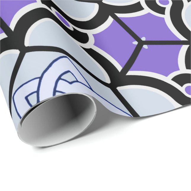 Papel De Presente Weave nas Estrelas do Petal (Ponta do rolo)