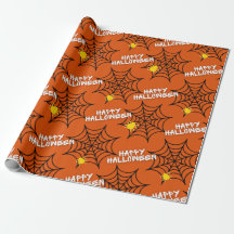 Web Aranha Laranja Halloween