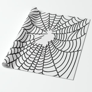 Papel De Presente Web de Aranha Preta e Branca