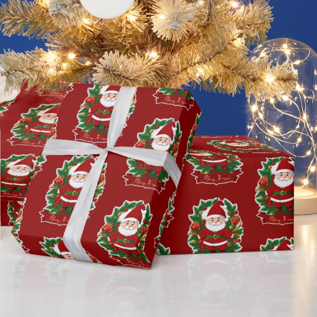 Papel De Presente Weihnachtsmann mit Tannenzweigen -  (Feriados)