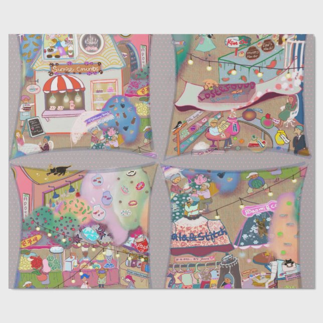 Papel De Presente Welcome to My LALATOWN Wrapping Paper 1 (Aberto)