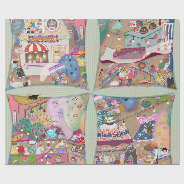 Papel De Presente Welcome to My LALATOWN Wrapping Paper 3 (Aberto)