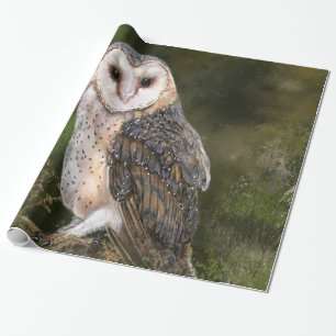 Papel De Presente Western Barn Owl - Imigração de Pintura de Cores