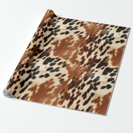 Papel De Presente Western Brown Cowhide