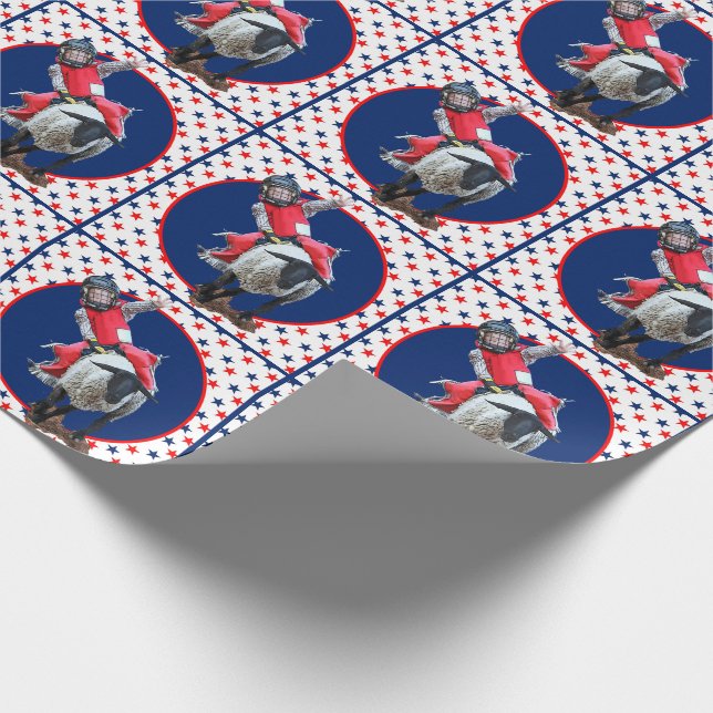 Papel De Presente Western Rodeo Cowboy Cowboy Mutton Busting (Ponta)