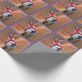 Papel De Presente Western Rodeo Star Mutton Busting Kid