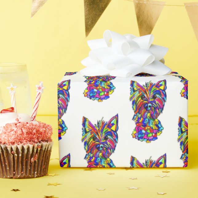 Papel De Presente Westie Wrapping Paper (Festa de aniversário)