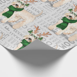 Papel De Presente Wheaten Terrier Christmas para o Dog Lover