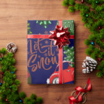 Papel De Presente Whimical Let it Snow Christmas<br><div class="desc">Whimsical Deixe-o Neve no papel de Natal,  tão fofo! Brilhante e alegre,  veja minha variedade de ótimos papéis de embrulho de férias. Projetado por Cherie</div>