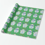 Papel De Presente Whimsic Yeti No Peeking Christmas<br><div class="desc">Estes papéis de embrulho incluem um adorável padrão ilustrado manual de yeti de espreita. Perfeito para crianças embrulhando presentes para as férias!</div>