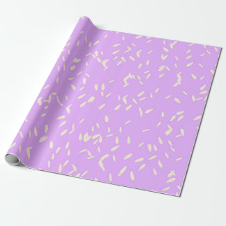 Papel De Presente Whimsical Hand-Drawn Pale Yellow Petal Rain