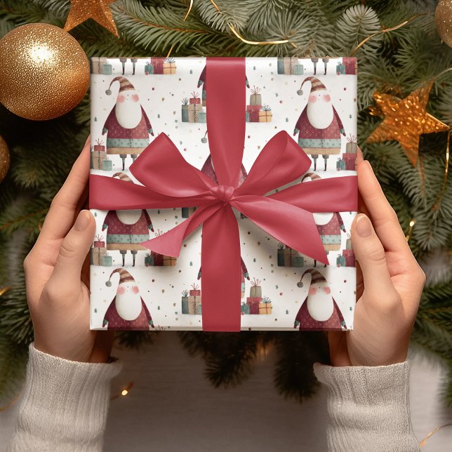 Papel De Presente  Whimsical Santa Claus Wrapping Paper (Criador carregado)