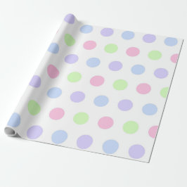 Papel De Presente Whimsical Watercolor Pastel Polka Dot Birthday
