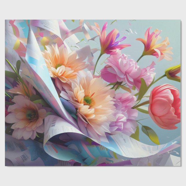 Papel De Presente Whispers of Petals (Aberto)