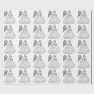Papel De Presente White Angel White Wraping Paper