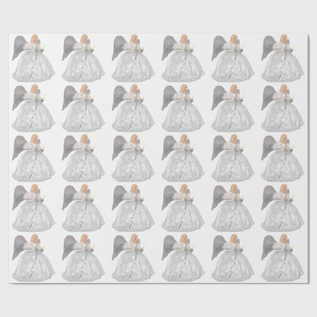 Papel De Presente White Angel White Wraping Paper (Aberto)