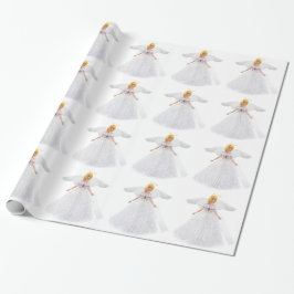 Papel De Presente White Angel Wraping Paper