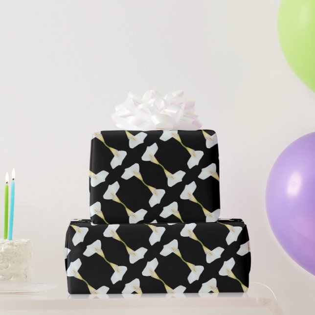 Papel De Presente White Calla Lily Flower Backyard Foto do jardim (Presentes para festas)