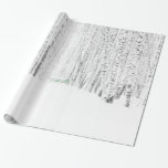 Papel De Presente White Christmas Tale<br><div class="desc">Branca de Natal. Solitário e banco verde vazio no final do beco no pássaro. Banco pequeno,  árvores altas,  ninguém por perto. Uma queda de neve silenciosa. O humor de Natal. Feliz Natal e Feliz ano novo!</div>