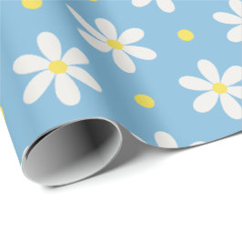 Papel De Presente White Daisies Pattern Custom Background