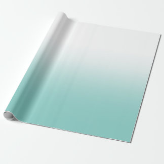 Papel De Presente White e Teal Ombre