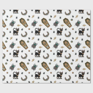 Papel De Presente 🤍 White Pharaoh Mummy WrapPaper 🎃 👑