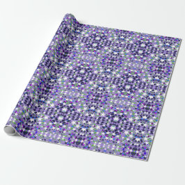 Papel De Presente White Stars Purple Bold Modern Fun Event