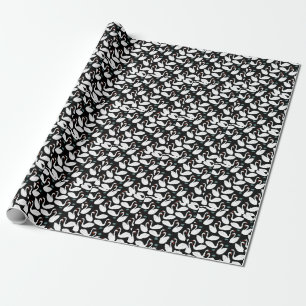 Papel De Presente White Swans Lake Seamless