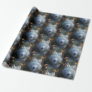 Papel De Presente White Wolf Wraping Paper