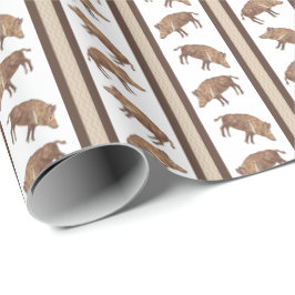 Papel De Presente Wild Boar Stripe 