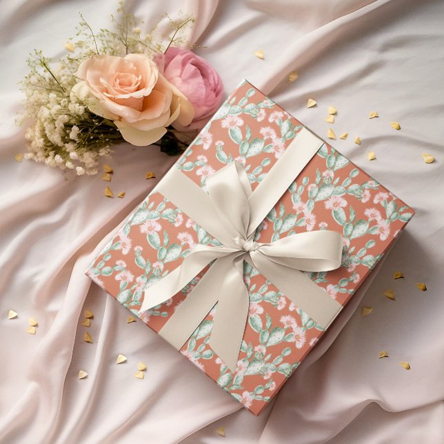 Papel De Presente Wild Cactus Pattern (Criador carregado)