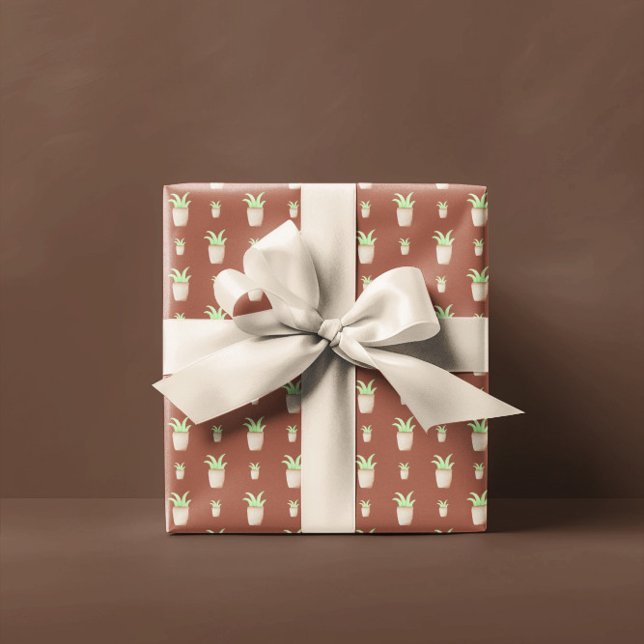 Papel De Presente Wild Cactus Pattern (Criador carregado)