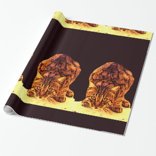PAPEL DE PRESENTE WILD CAT KITTEN