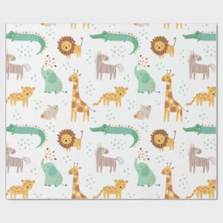 Papel De Presente Wild Safari Kids
