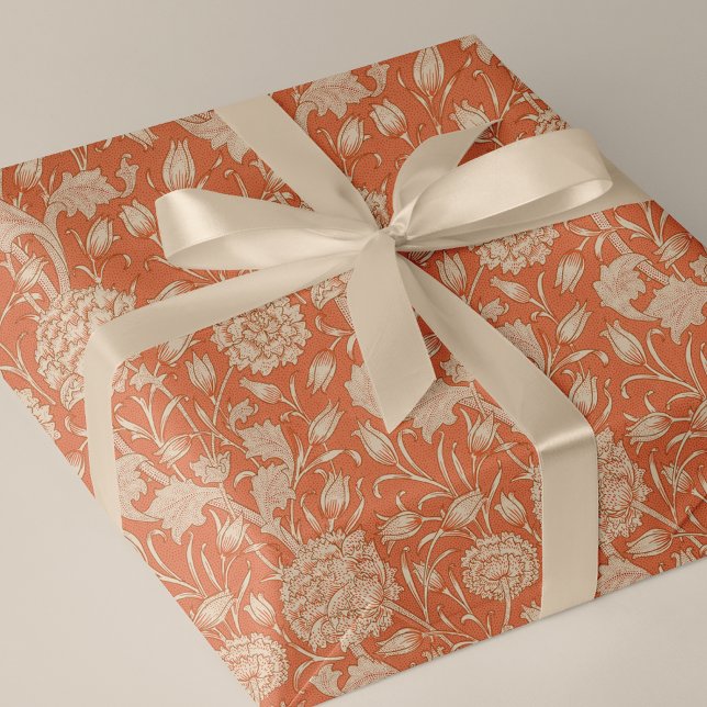 Papel De Presente Wild Tulips Peach Background William Morris (Criador carregado)
