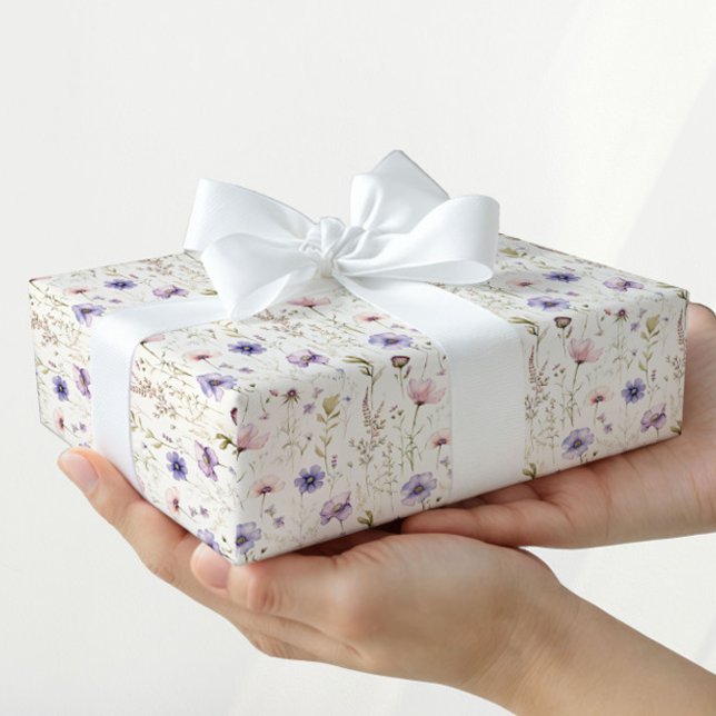 Papel De Presente Wildflowers Garden Nature Gift Wrapping Paper (Criador carregado)