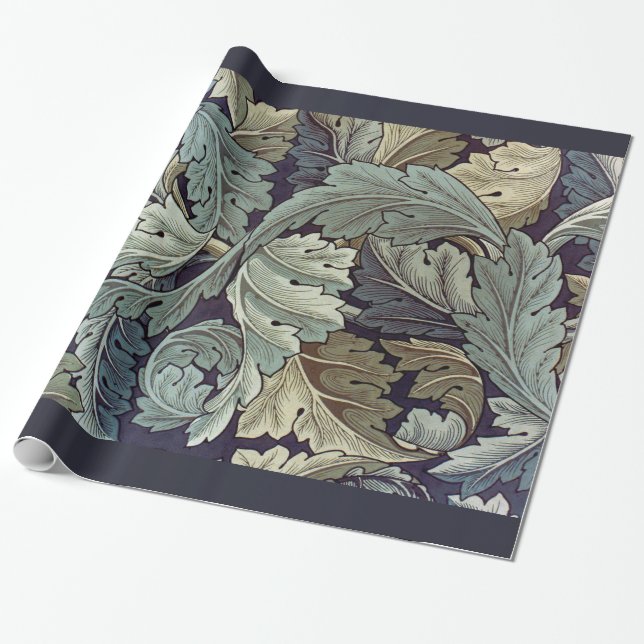 Papel De Presente William Morris Acanthus Wallpaper Folhas (Desenrolado)