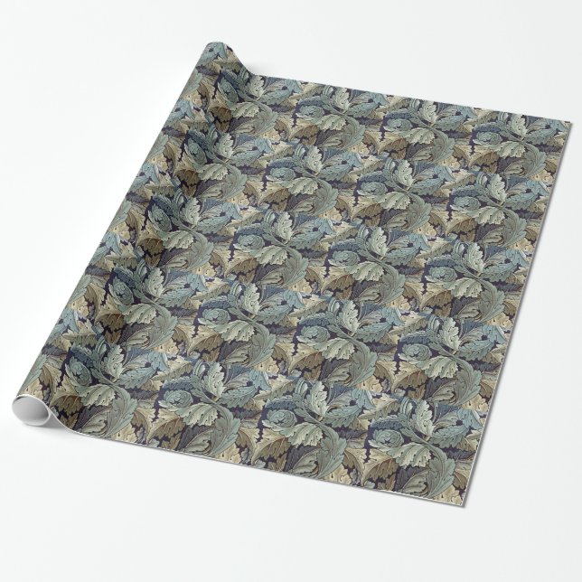Papel De Presente William Morris Acanthus Wallpaper Folhas (Desenrolado)
