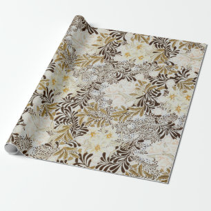 Papel De Presente William Morris Antigo Jacinto Floral Art Nouveau