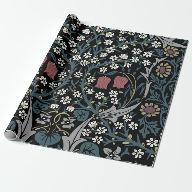 Papel De Presente William Morris Blackthorn (Desenrolado)