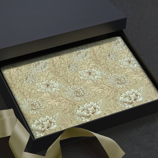 Papel De Presente William Morris Chrysanthemum Pattern Wrapping Pape (Criador carregado)