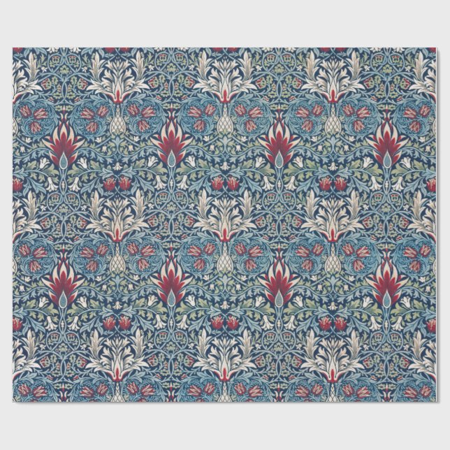 Papel De Presente William Morris FLORAL BLUE Wraping Paper (Aberto)
